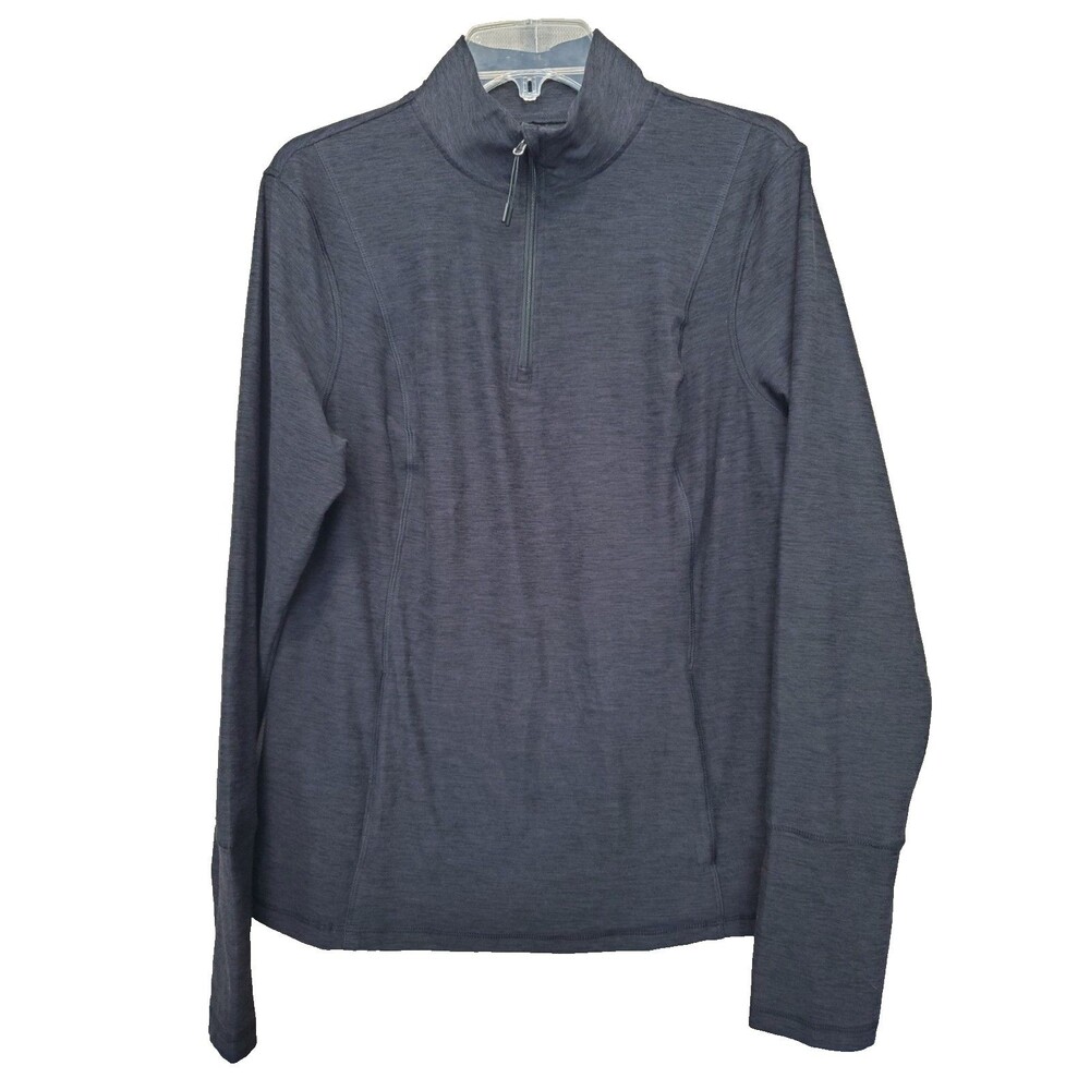 Athletic Works DriWorks Mock Neck Kangaroo Pocket Quarter Zip Pullover XL 16-18